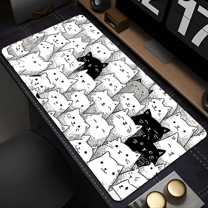 Laptop Accessories Essential - Beyaz Karikatür Mouse Pad Gamer Essential