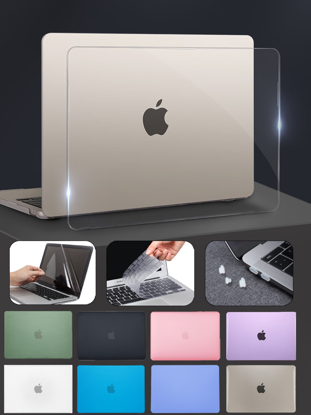 Laptop Accessories 2022 - Kristal mat kılıf için MacBook Pro