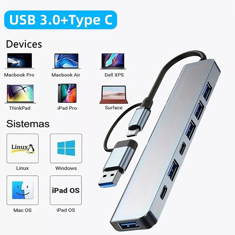 2'si 1 Arada USB3.0 Hub 7 Port - Laptop Accessories Usb incelemesi ve fiyatı